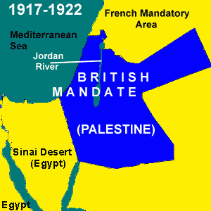 Israel Palestine 1917 a 1922