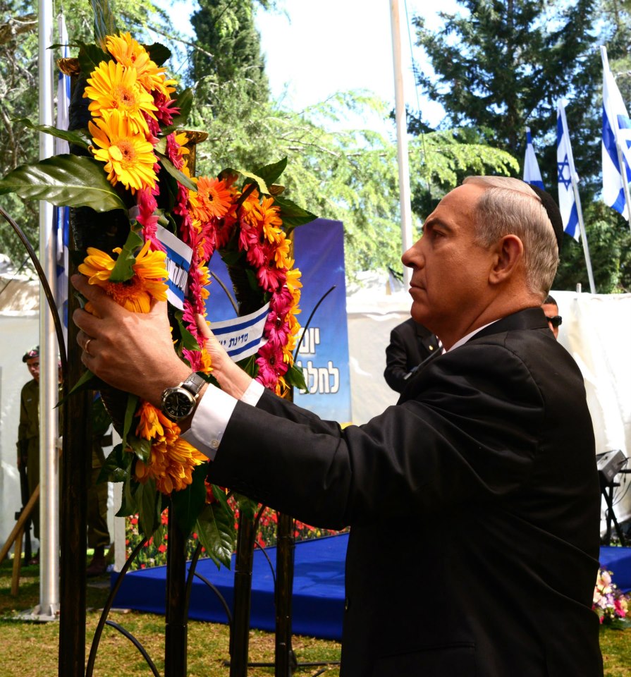 PM Netanyahu at the National Memorial Service at Mount Herzl, Jerusalem.2